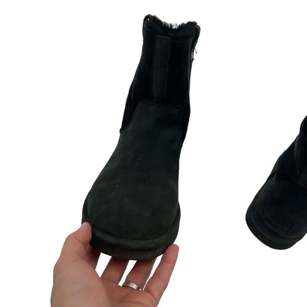 UGG Sequoia black suede boots SN 1007711 size 10
